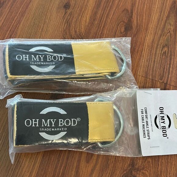 NEW Oh My BOD Gym cuffs for cable leg exercises metallic gold one pair - Picture 1 of 3